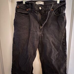 Abercrombie & Fitch Dark Gray Relaxed Jeans
